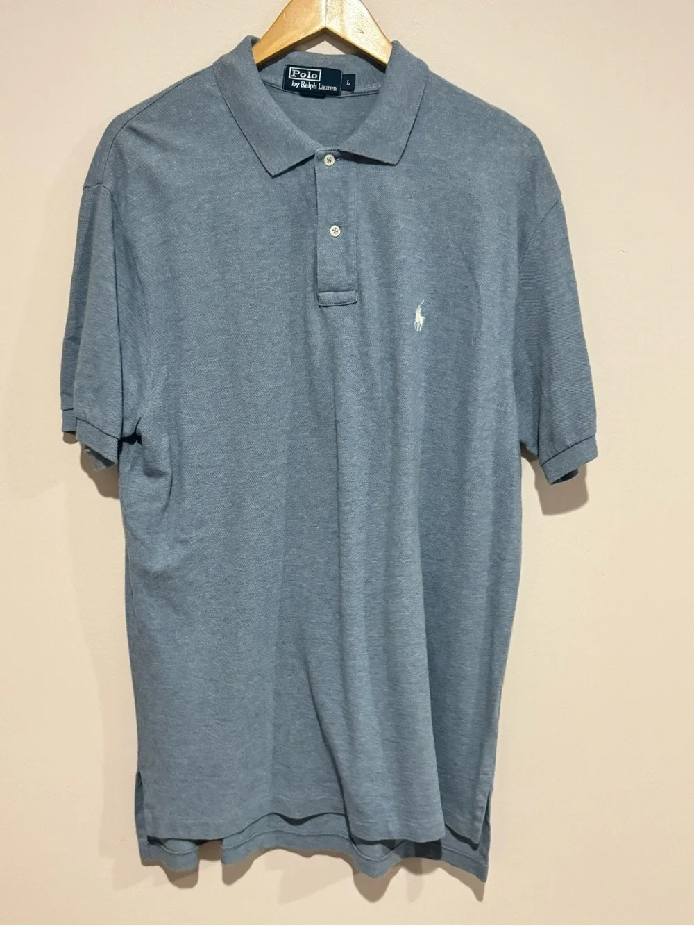 Polo By Ralph Lauren Polo Shirt Mens Large Blue Cotton Pony Logo Short Sleeve